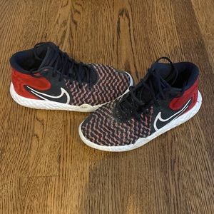 Boys Nike Kevin Durant (KD) sneakers size 5.5 color red and black.